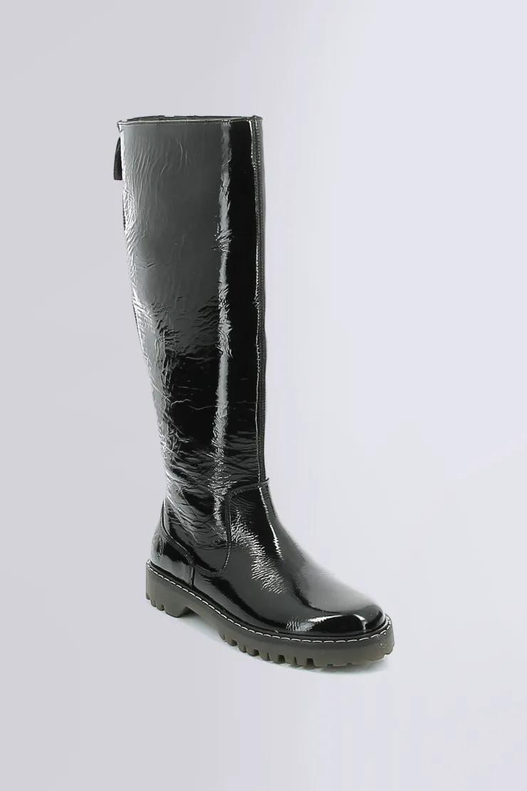 Damen Kickers Kick Deckboot Noir Vernis