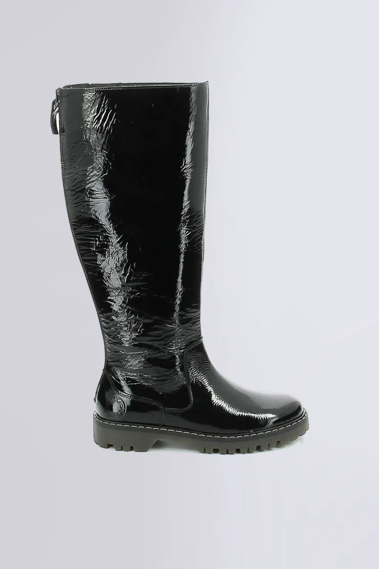 Damen Kickers Kick Deckboot Noir Vernis