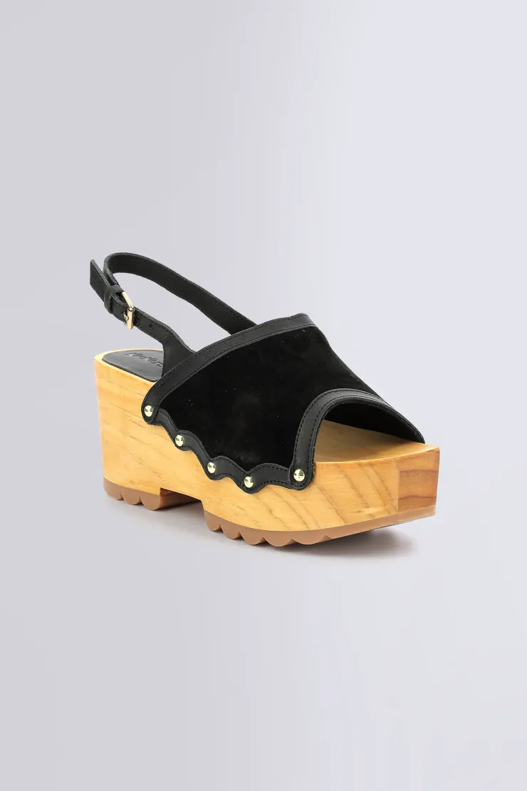 Damen Kickers Kick Wedge Wood Noir