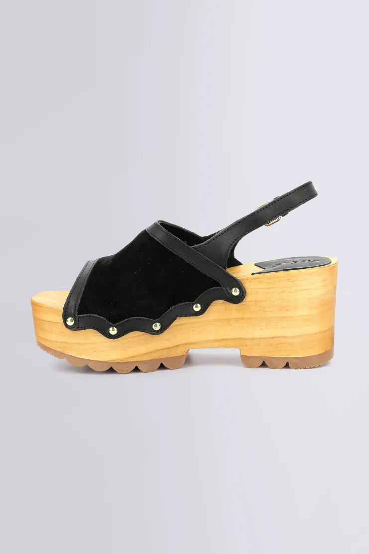Damen Kickers Kick Wedge Wood Noir